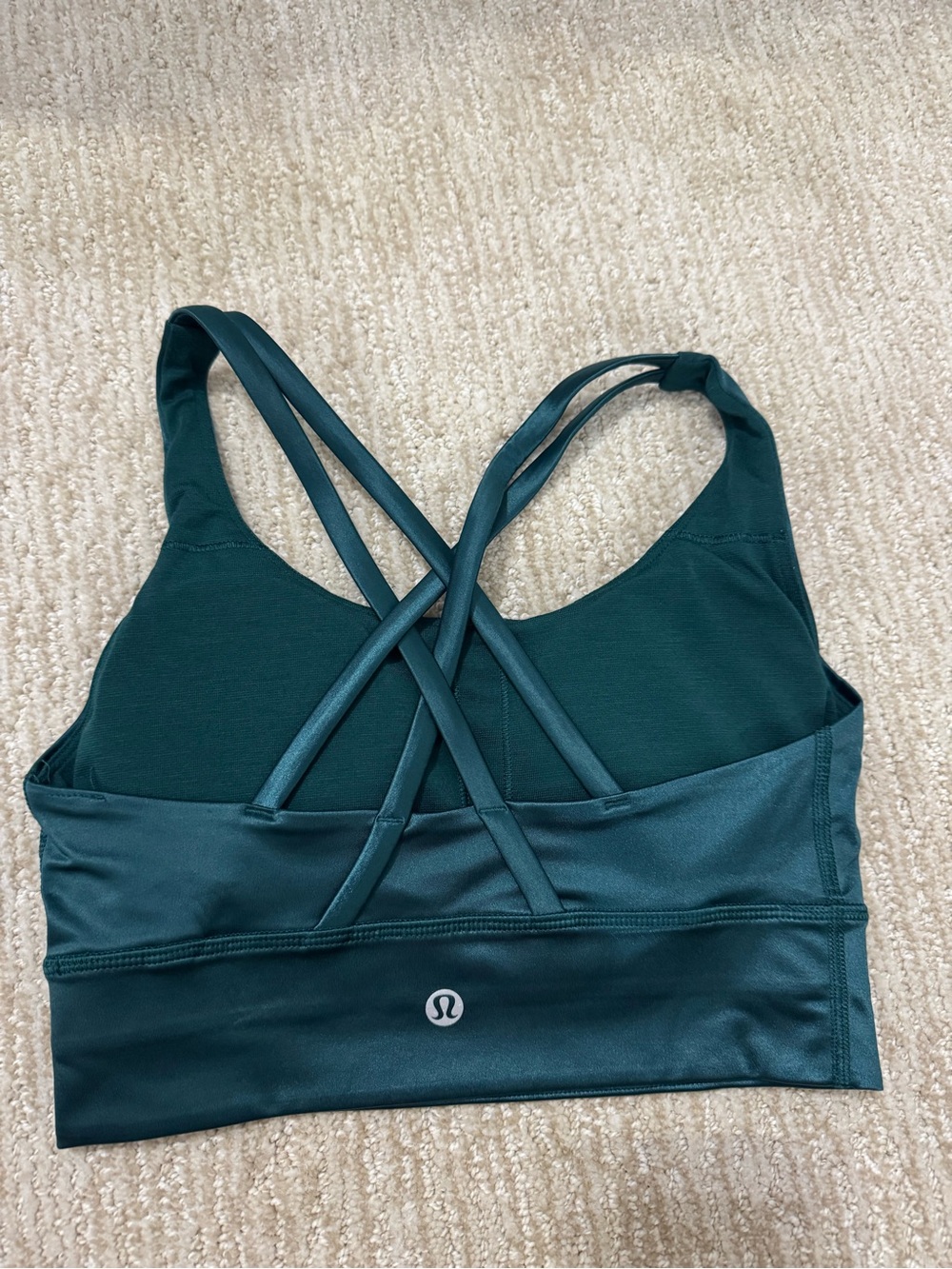 lululemon athletica Forest Green Strappy Sports Bra
